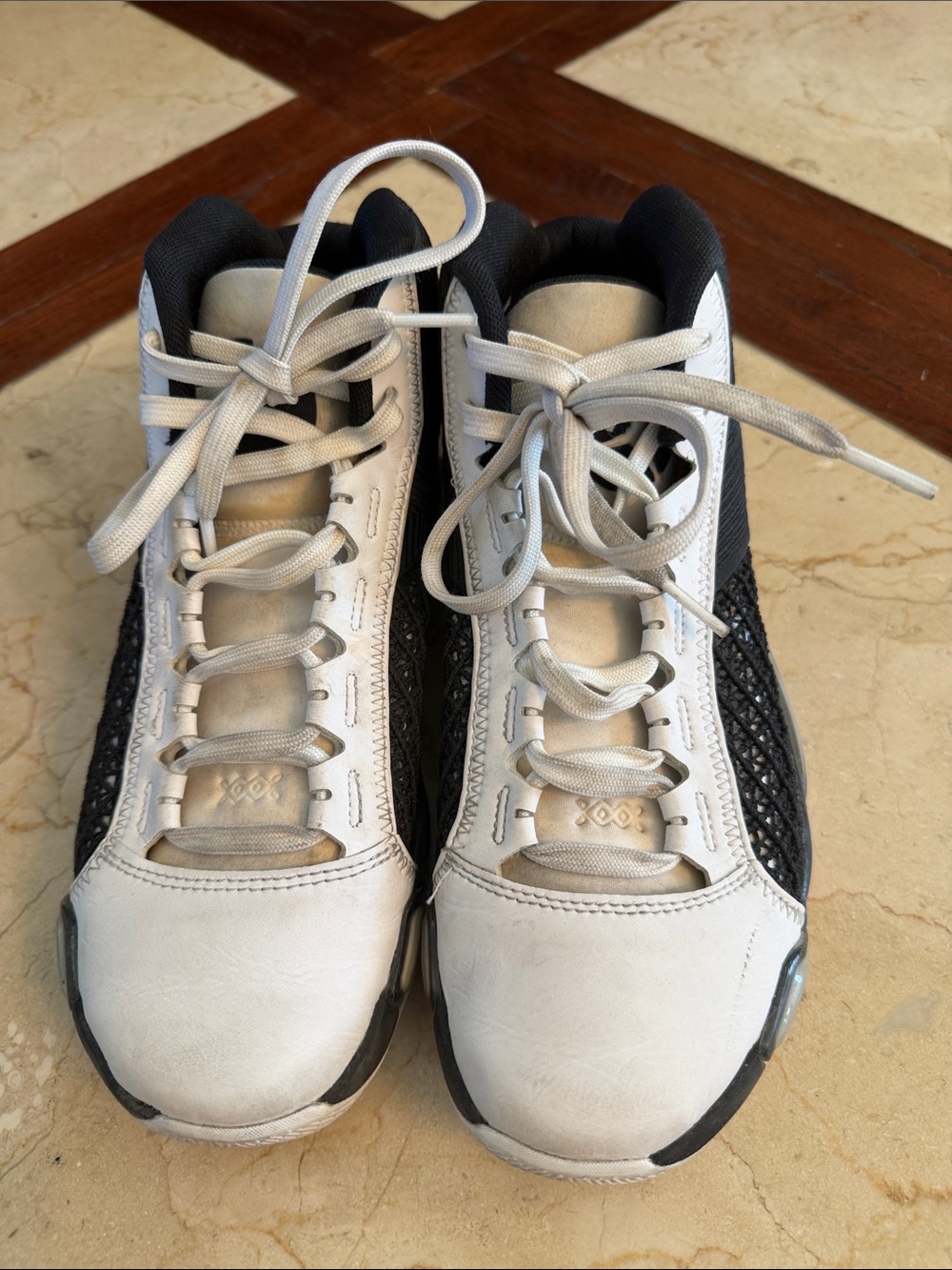 Boys Air Jordan  Black and White Athletic Sneakers